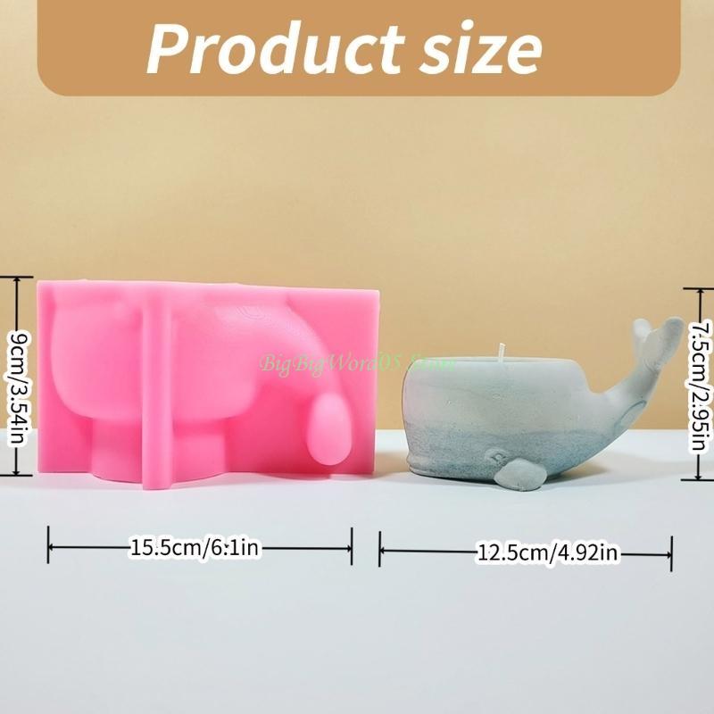 24TE Cup Silicone Mould Whale Flower Pots Molds Handmade Plant Molds Epoxy Resin Molds for Table Decorations