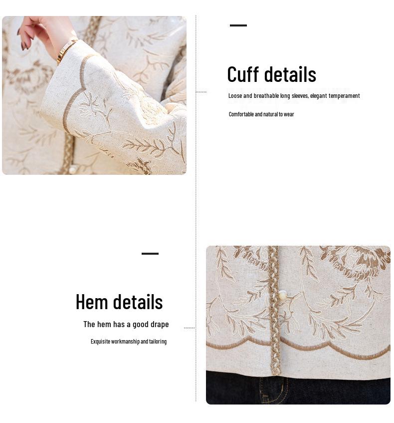 Wiosenna kurtka żakardowa damska petite 2025 - Nowy styl chiński RX9206