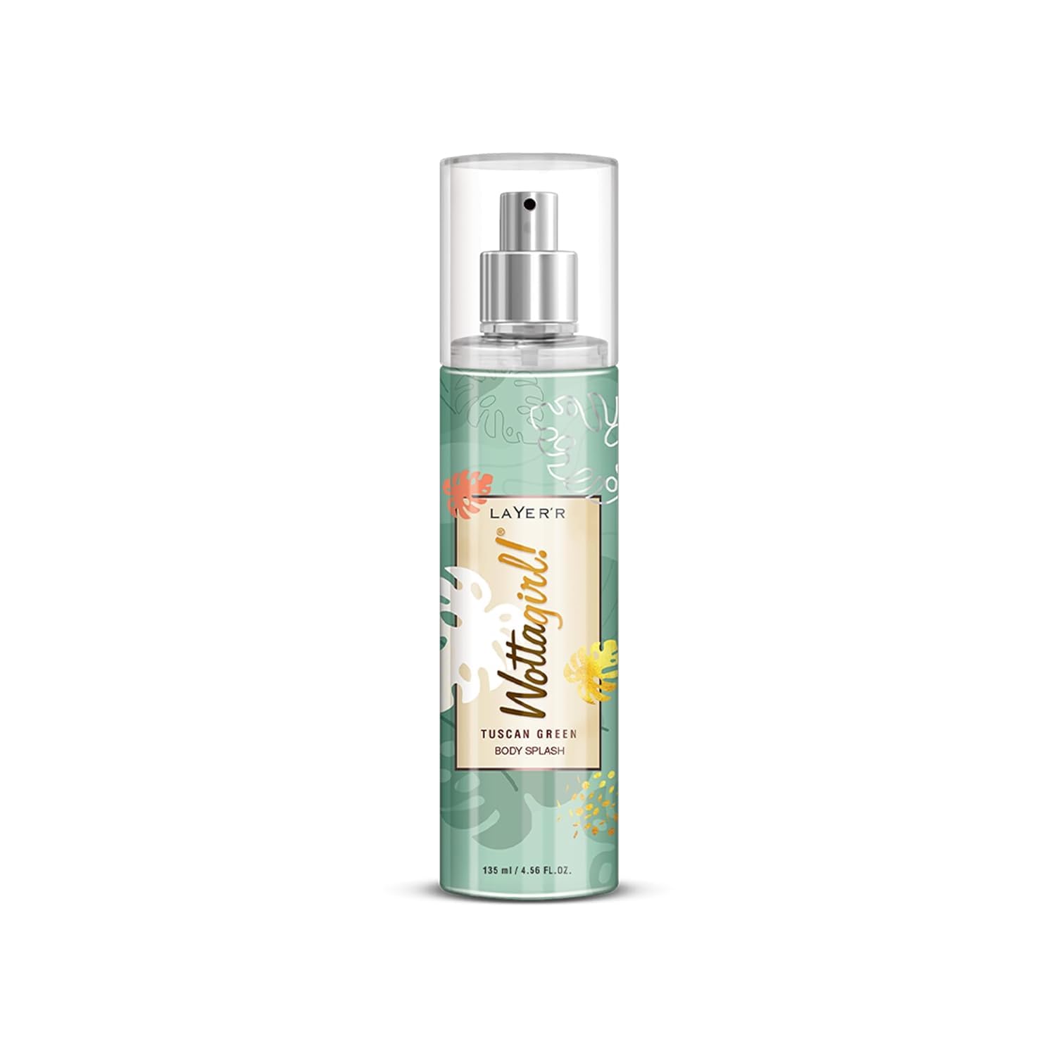 Layer’r Wottagirl Tuscan Green Body Splash 135ml | Refreshing Long-Lasting Mist Spray for Women | Green, Sandalwood & Amber Fragrance | Perfect for