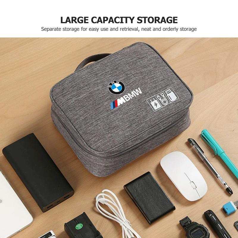 For BMW Large Size Travel Cable Storage Pouch Carry Waterproof Bags E46 E90 E60 F10 E39 F30 E36 E87 E90 E30 E53 F31 E92