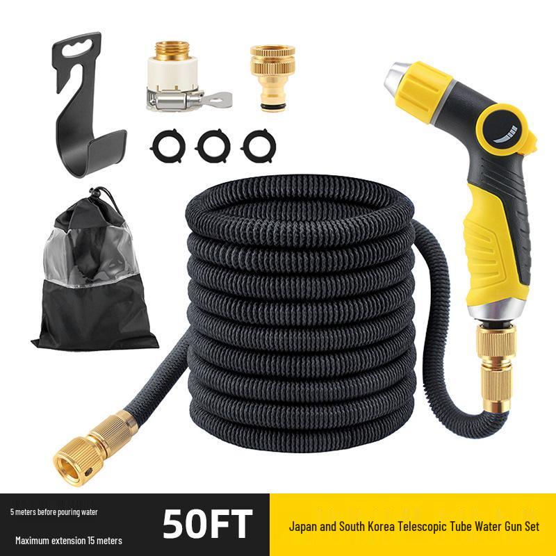 Midsummer Garden Retractable Water Hose: European & American Standard, Ideal for Garden, Household, and Car Wash.