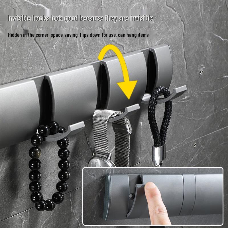 Concealed Folding Wall Hook Rack
