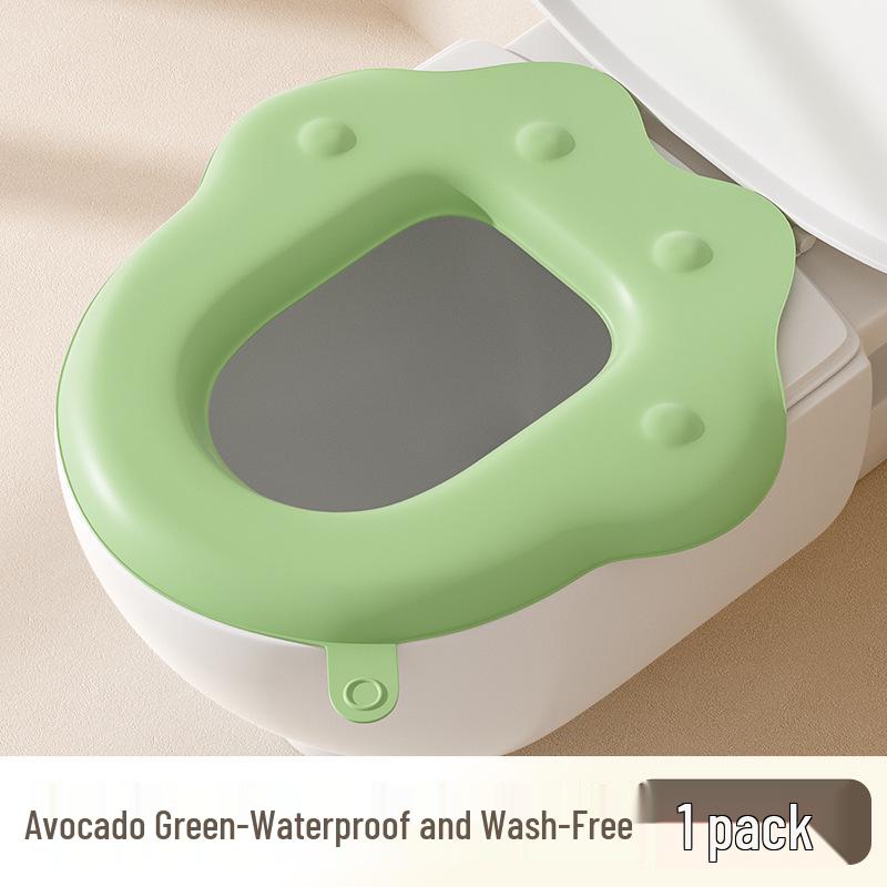 Wasserdichter Cartoon-Toilettensitzkissen - Universal, Waschbar, Niedlich, Selbstklebende Abdeckung für Alle Jahreszeiten