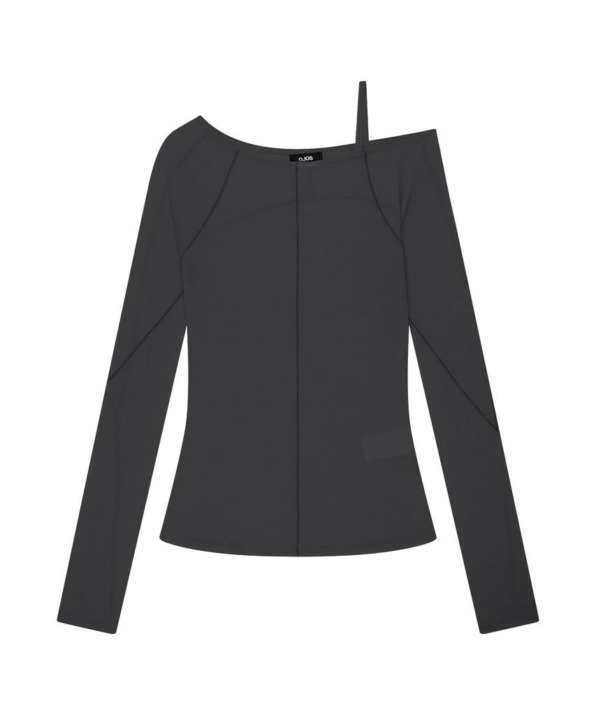 OJOS Strap Flatseam Long Sleeve Top / Charcoal