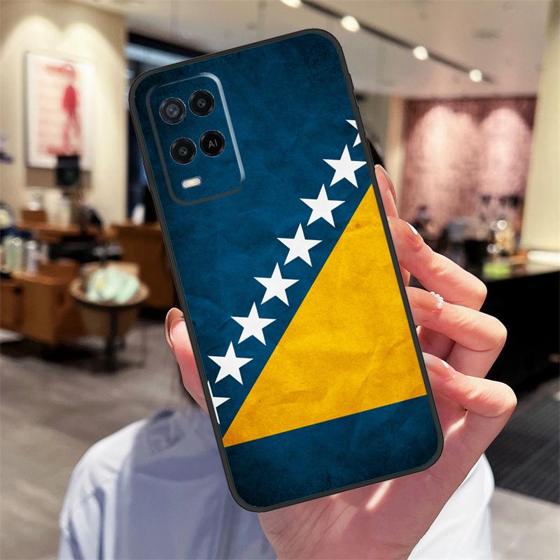 Bosnia and Herzegovina Flag Case For Oppo A17 A77 A80 A40 A60 A98 A78 A18 A38 A58 A16 A76 A96 A74 A94 A54 A57S A15 Cover