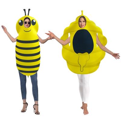 Ενήλικα Ζώα Έντομα Μέλισσες Κυψέλη Σφουγγάρι Αποκριάτικη Στολή Γυναίκες Άνδρες Αστεία Ψηφιακή Εκτύπωση Σκηνικό Αποκριάτικη Στολή