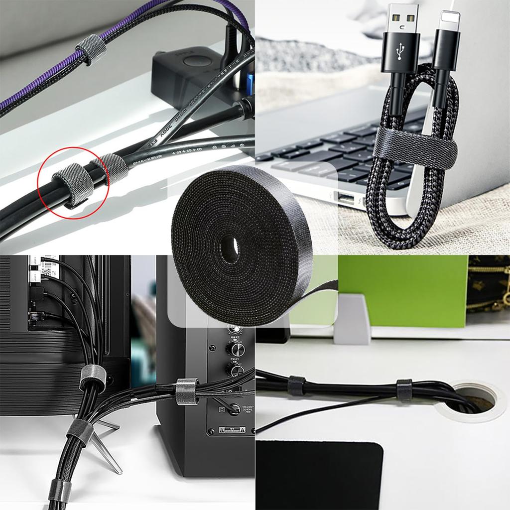 Cable Band Magic Band Cable Band Cord Organizing Band 11mx15mm Cable Holder Organizing Cable Tie Velcro Wire Organizing Storage Fixation Heat