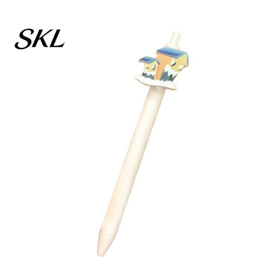 Stylish Matte Texture Pens Halloween Ballpoint Pen, Cute Ghost Skull Pumpkin Retractable Gel Ink Portable Pocket Clip 0.5mm Fine Point Writing Pen for