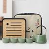 Kung Fu Tea Set Portable Outdoor Travel Express Cup One Pot Four Cups Household Ceramic Tea Pot
