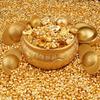 100PCS Gold Miniature Gold Ingots Luck Charms Dollhouse Accessories  Desktop Ornament