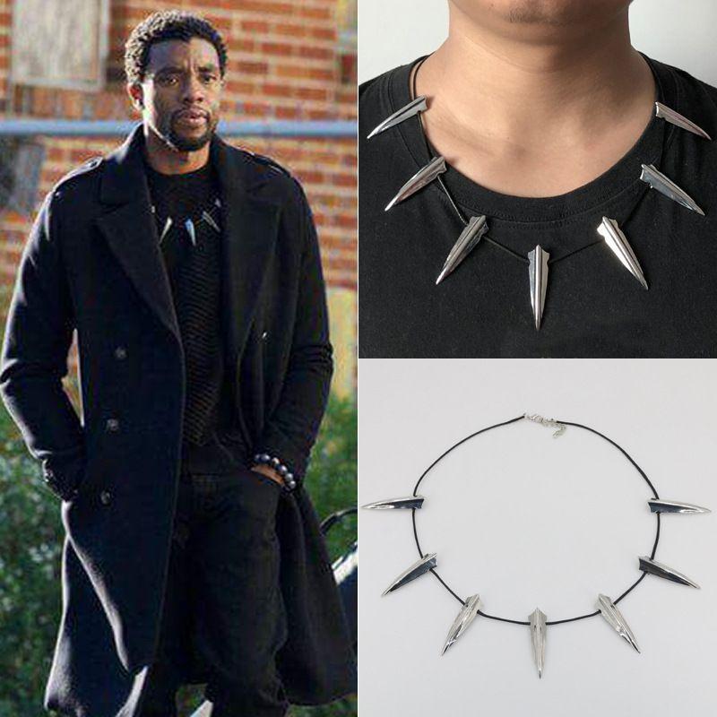 Halloween Costume 2018 Black Panther Necklace Jumpsuit Mask Fancy Dress Cosplay