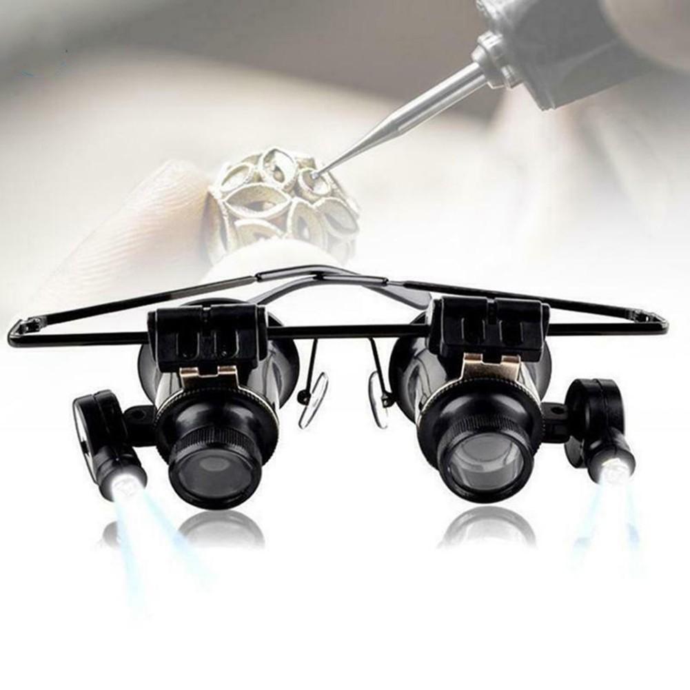 For Jewel Inspection 20x Magnification Jeweler Repair Tool 20x Magnifying Glasses With Led Light Coin Magnifier