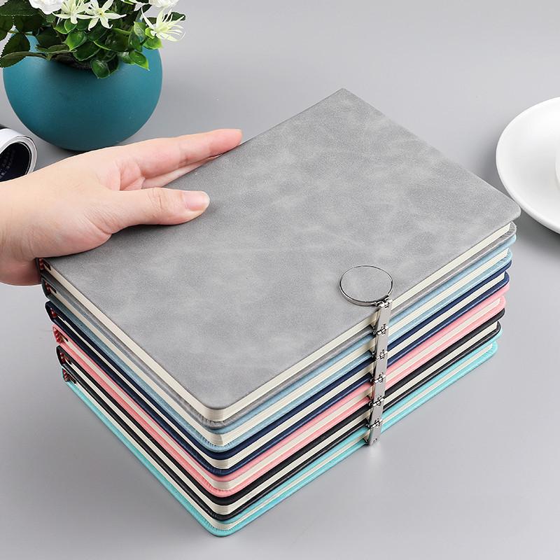 PU Leather A5/A6 Notebook Retro Diary Planner Vintage Round Magnetic Buckle Note Book Stationery Study Supplies