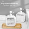Clear Soap Dispenser with Pump Refillable Empty Bath Pump Bottle Portable Travel Dispenser for Kitchen Sink Bathroom Countertop
