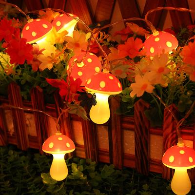 Luminous Mushroom Lamp, Outdoor Courtyard Lamp, Park Decoration, Festive Atmosphere, Decoration, LED Small Colorful Lights