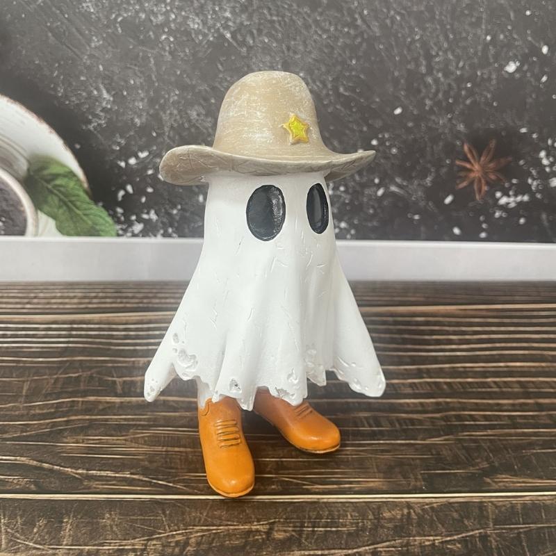 Ghostly Western Figure Festival Resin Sculpture For Themed Decoration And Collections J0MC