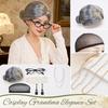 Old Lady Costume Set With, 2 Necklaces, Hair Net, Glasses, Earrings for Stage ( 14)