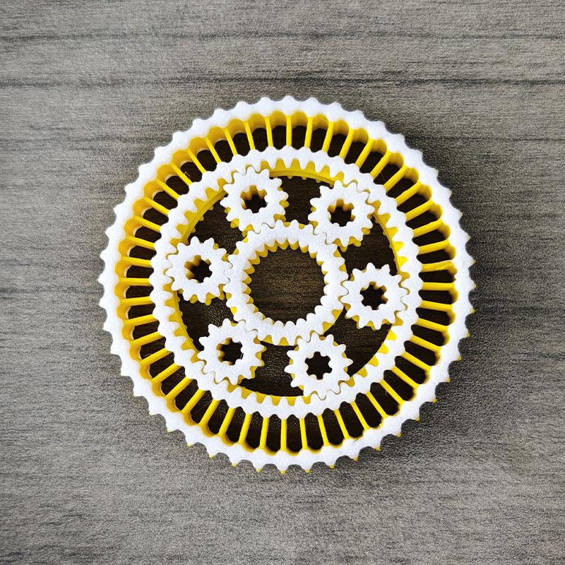 3D Printed Interstellar Gear Fidget Roller Wheel Spin Stress Relief Toy Rotating Gear Decompression Toy for Kids Adults Workers