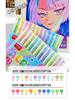Guangna 8201 Acrylic Marker Set: 24 Skin Tone & Macaron Colors for Art Painting
