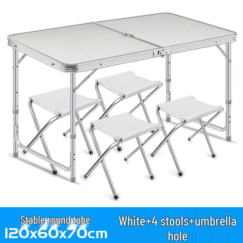Portable Outdoor Folding Table & Chairs for Street Vendors and Camping