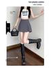 Spring 2025 Women's High-Waisted A-Line Culottes with Irregular Midi Skirt Design