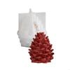 3D Weihnachts-Kiefernzapfen Silikonform Flexibles Seifen-Kuchen-Schokoladenformen für Heimdekorationen