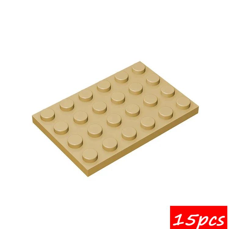 15PCS Compatible Assembles Particles 3032 4x6 DIY Building Blocks Thin Figures Bricks Assembly Educational Toys For Kids Gifts