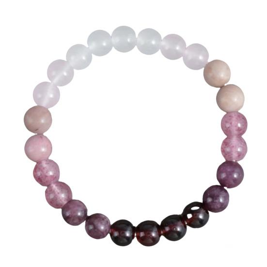 Natural Stone Beaded Bracelets Semi-Precious Gemstones Beaded Bracelets Healing Stretch Round Bead Bracelets for Men Women