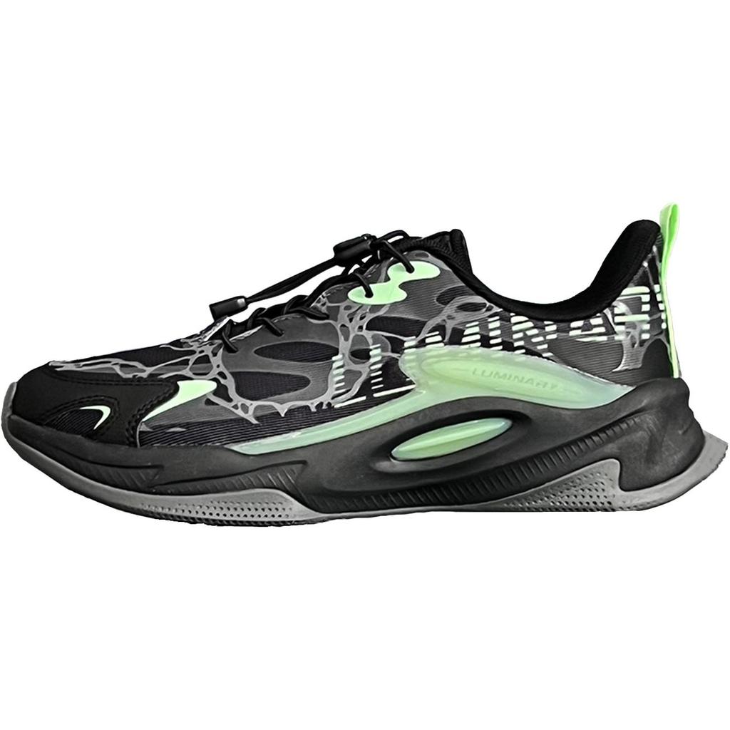 Li Ning YOUNG Night Elf 5 Cushioning Low top Kids Lifestyle Shoes Black Green Kids' YKCV138-1