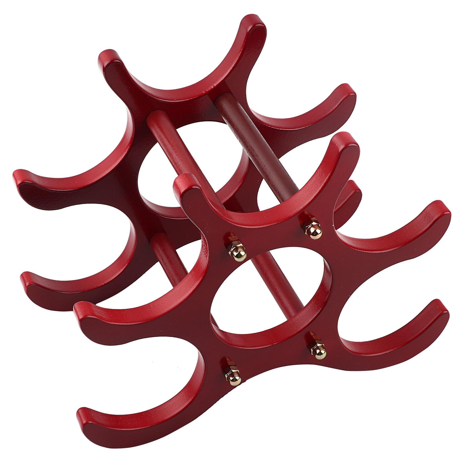 

Wooden Red Wine Rack Red Wine Holder Shelf Stand 6 Bottles
