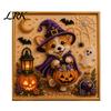 Artistic Stress Relief Tools Halloween Faux Pearl Painting Kit, Puppy Art DIY Witch Themed Hat Bead Craft Kit for Adults And Teens, Handmade