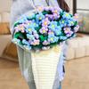 80/110CM Rose Bouquet Blankets Wear Resist Handmade Crocheted Blanket Hand Knitted Rose Blanket for Home Office Napping Blanket