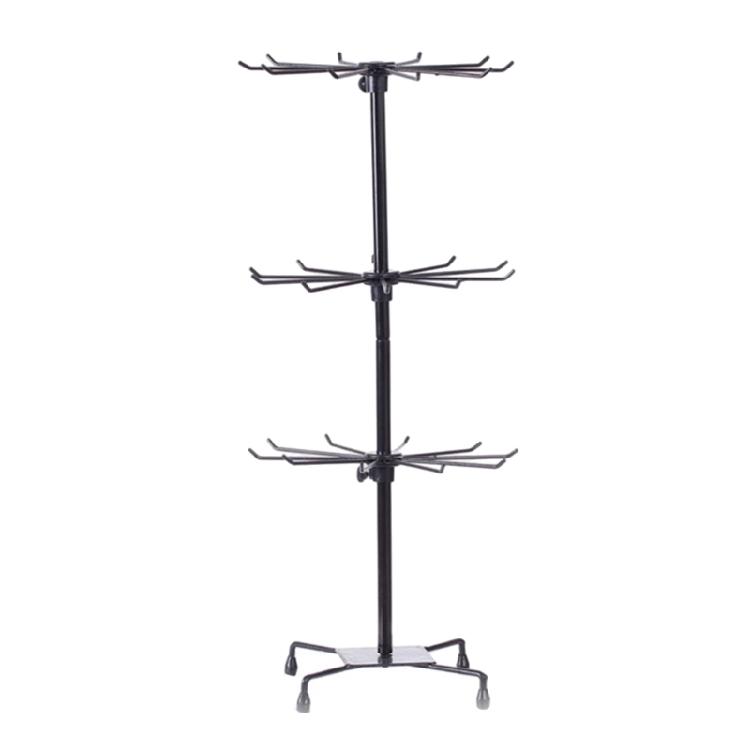 Small 3 Layer Display Stand Rotating Jewelry Organizers for Accessory and Apparel for Retail Shops and Home Organization