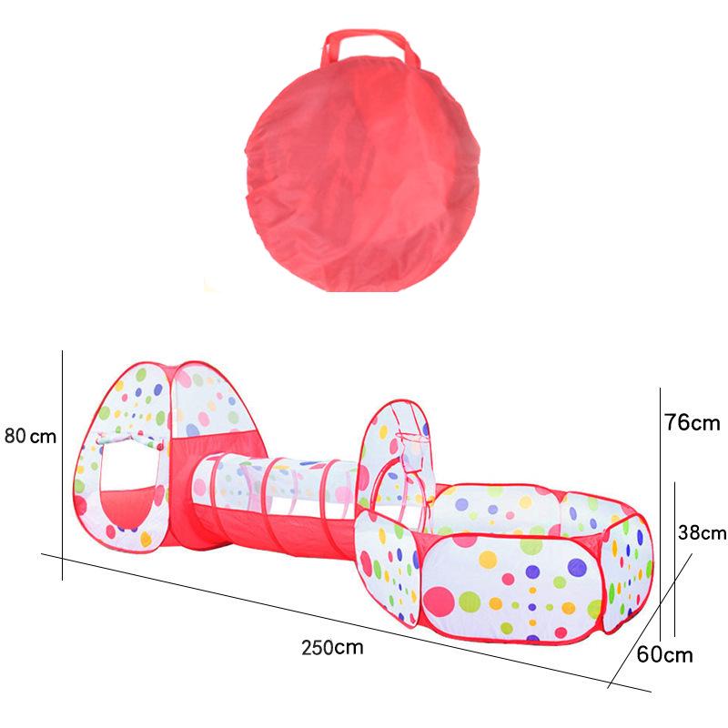 

Игровая палатка для малышей из 3-х частей: Баскетбольный бассейн, туннель для ползания, игровой домик для детей от 0 до 3 лет