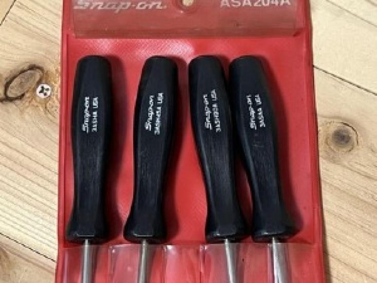 SNAP ON TOOLS  ASA204A Pick Set, Set of 4, Black, Old Grip Type, Rare