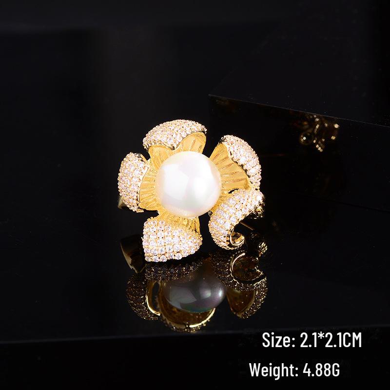 Broșă Elegantă cu Zircon Micro-Incrustat: Accesoriu de bijuterie la modă, potrivit pentru orice ținută, pentru vară