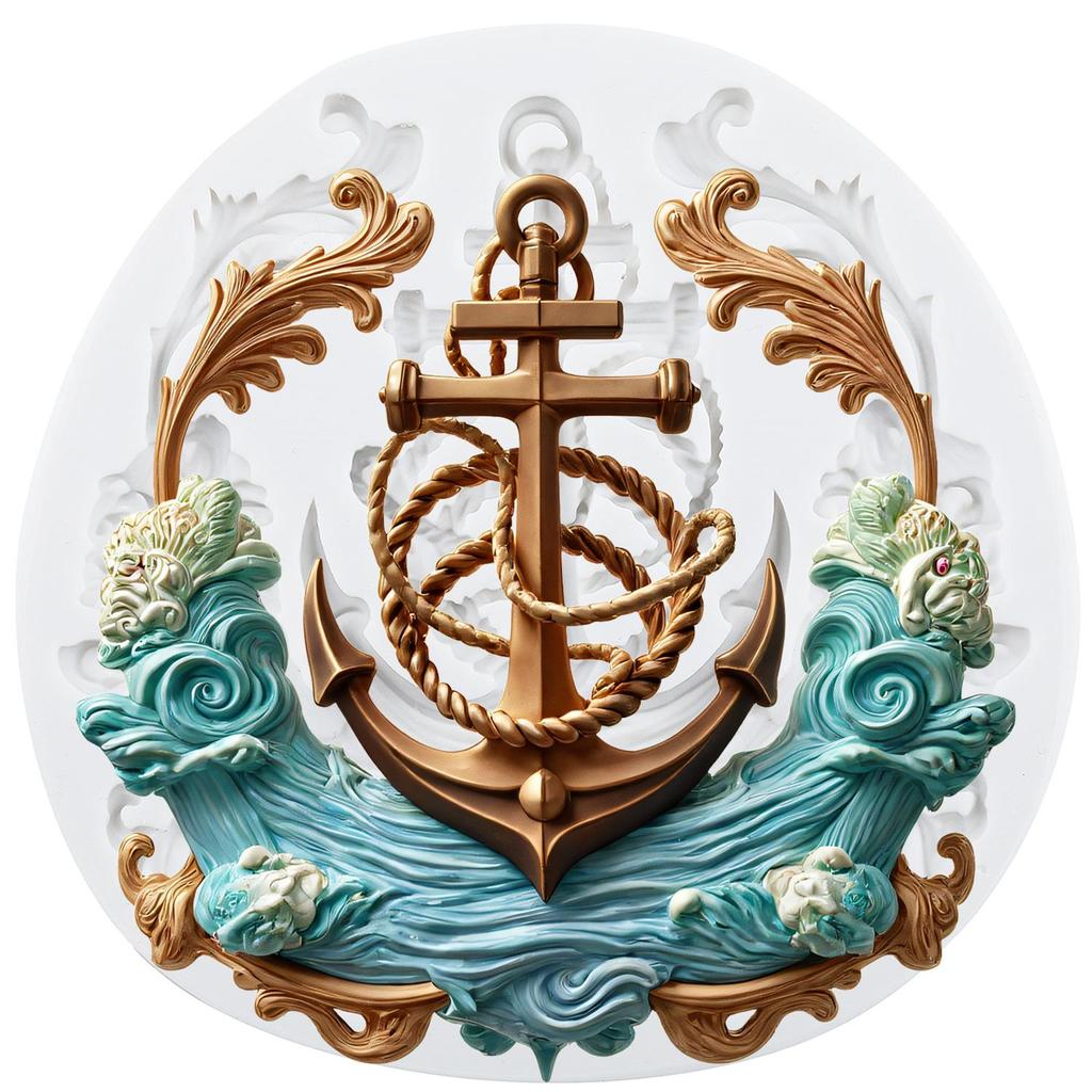 Anchor Silicone Mold Ship Anchor Fondant Molds Cake Decorating Tools Cupcake Topper Candy Resin Clay Chocolate Gumpaste Mold