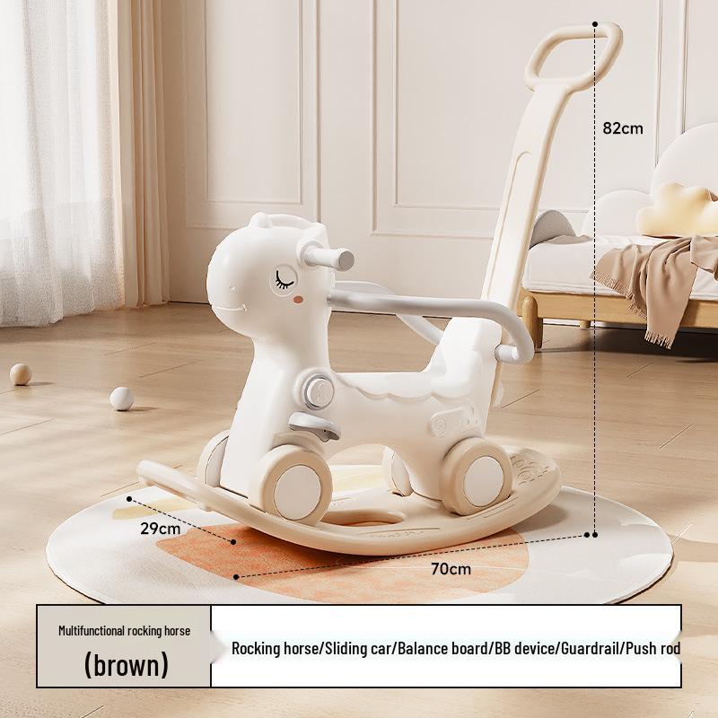 

Лошадка-качалка 2-в-1 для малышей и детей - Безопасная конструкция против падения