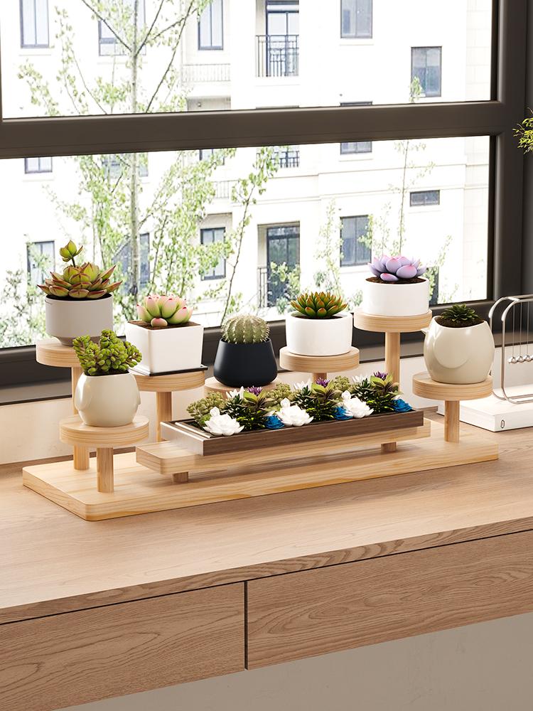 Wooden Display Stand Wood Cupcake Stands for Display Craft Funko Action Figures,Table Display Stand for Vendors Wood Riser
