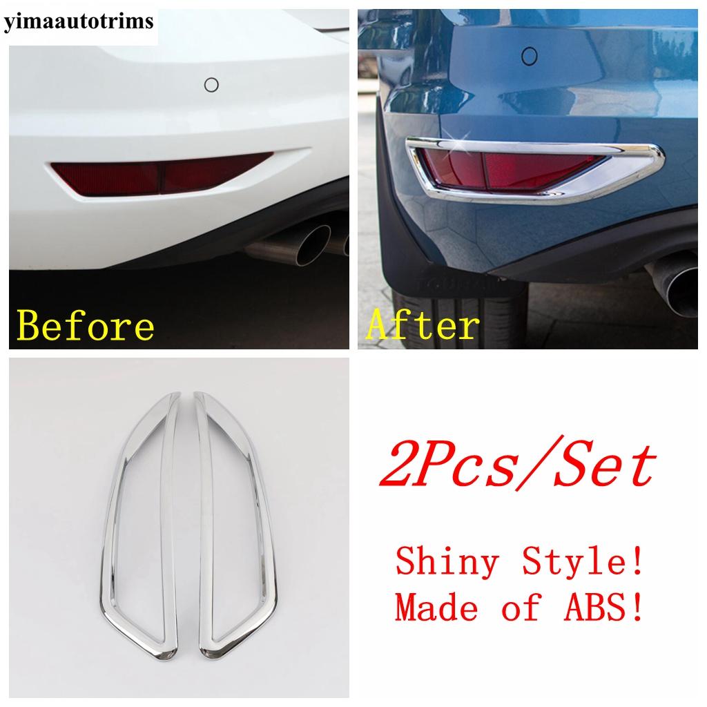 Car Front Rear Fog Lamp Light Frame Stickers Cover Trim For VW Volkswagen Touran 2016 -  ABS Chrome Accessories Exterior Kit