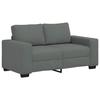 VidaXL Canapé à 2 places gris foncé 120 cm tissu, canapé, canapé 2 places, canapé en tissu, divan, canapé deux places, 4105157