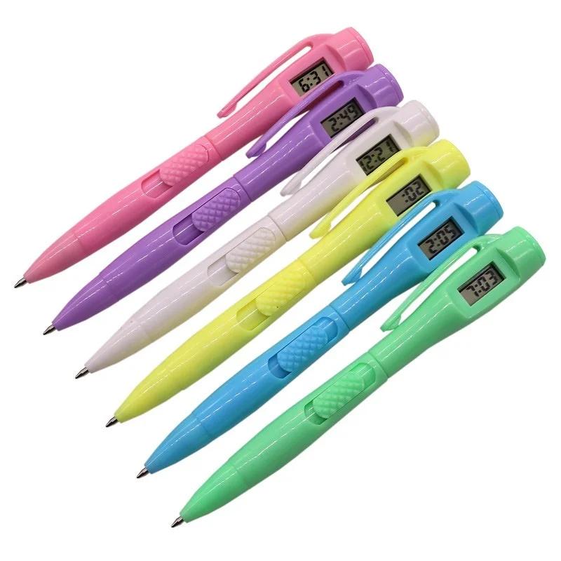 Electronic Watch Exam Clock Pen Student Civil Servant Office Ballpoint Working Professional Time Tool Stationery (Blue,1PC Random Color) синий