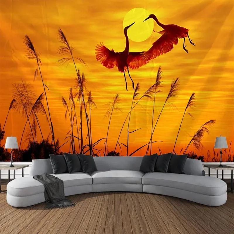 Forest Trees Fallen Leaves Decorative Tapestry Office Living Room Decor Home Wall Tapestry