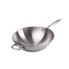 Germany Non-stick Stainless Steel Wok for Induction and Gas Stoves, Flat-bottomed Cookware.