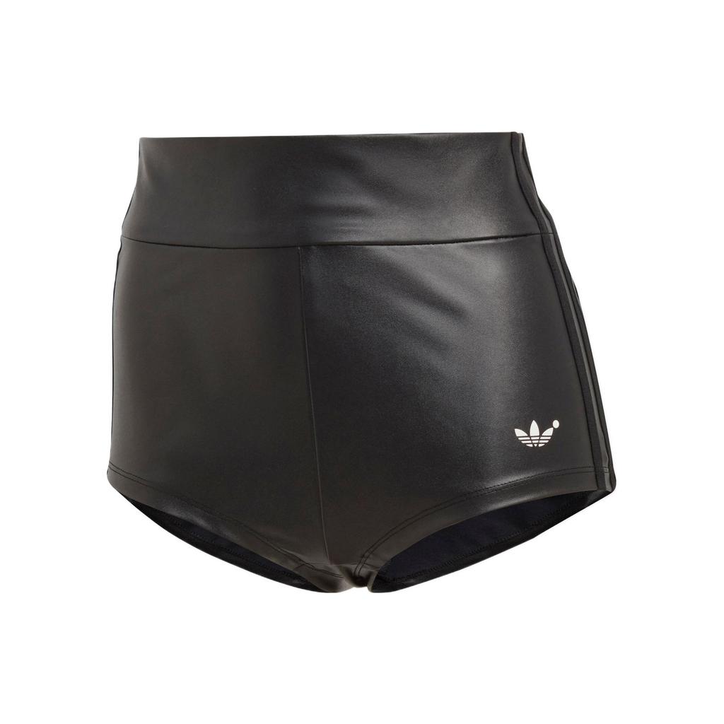 Adidas Originals Trefoil High Waist Slim Shorts Women Bottoms Black IB4545