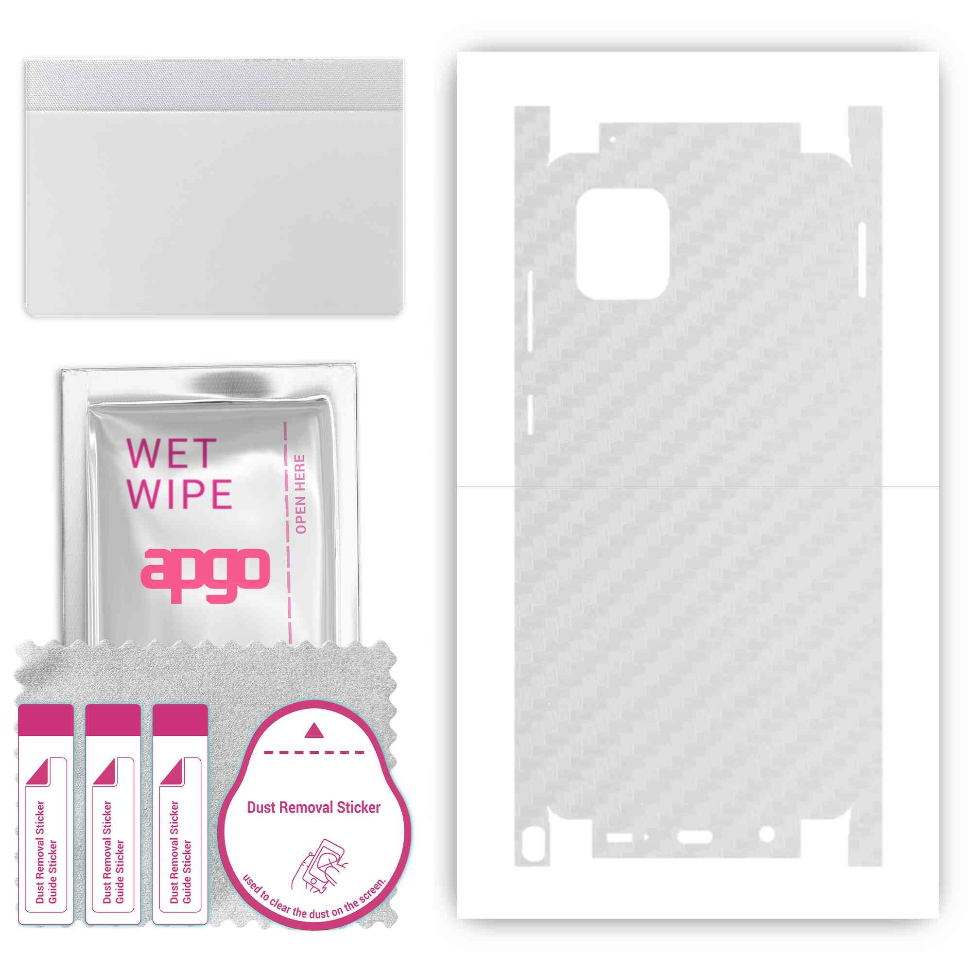 

Apgo Protective Skin Sticker for the back+sides compatible with Samsung Galaxy Note 10 Lite, Full Wrap Film, Foil, Vinyl - Pattern Transparent Carbon
