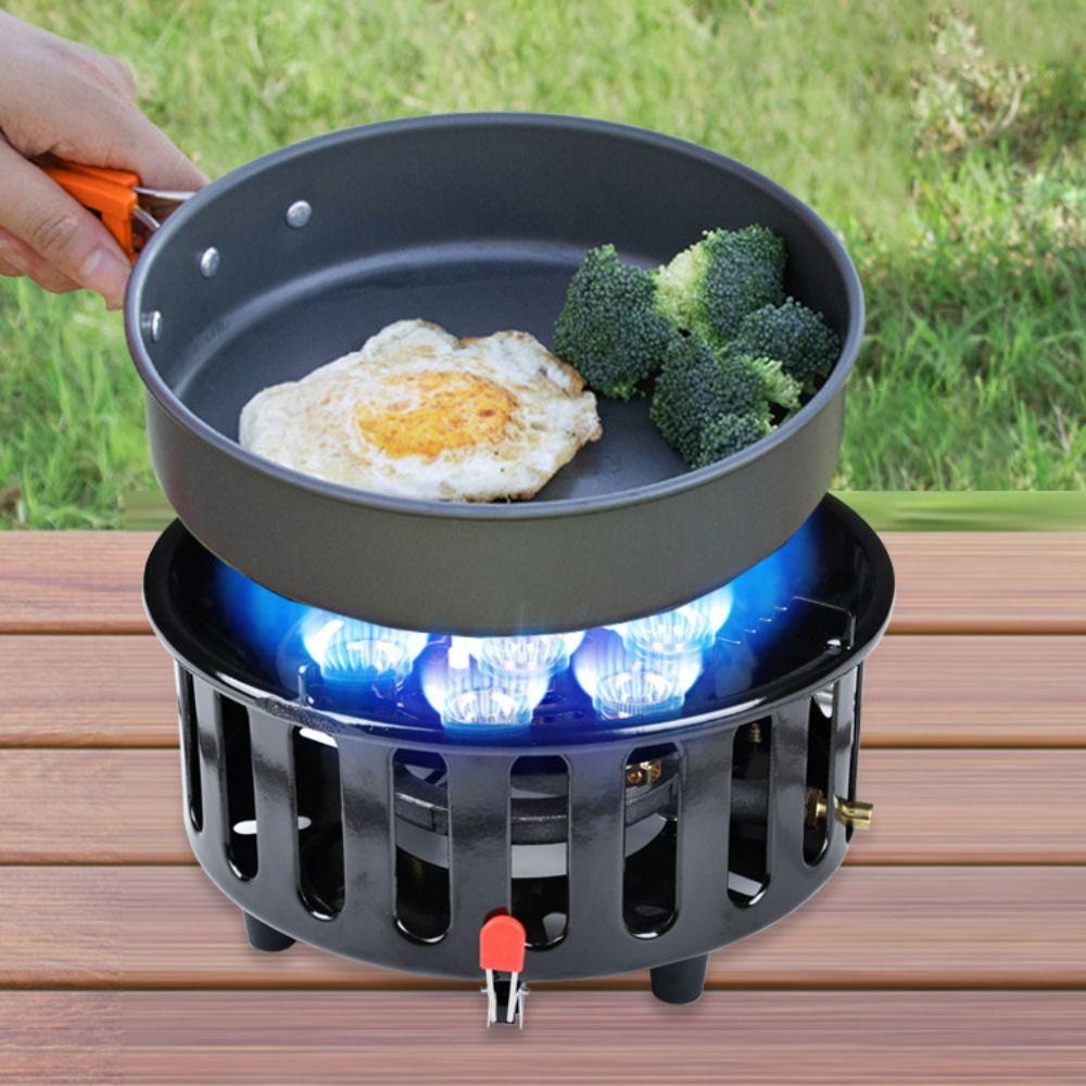 Electronic Ignition High-Power Burner 7-Core Portable Stove Camping Stove Tourist Use