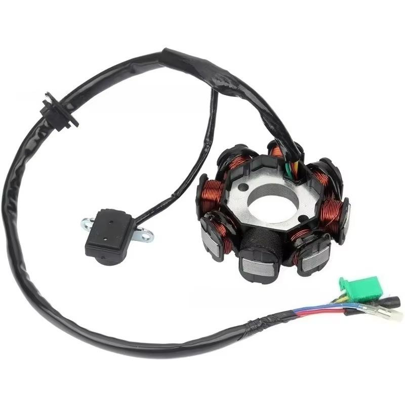 1pc 8 Coil Stator DC Magneto Alternator Stator Remplacement for 4-stroke Scooter and Moped GY6 50cc-150cc