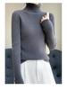 Women's Striped Turtleneck Sweater - High Neck, Long Sleeve Knit Top, Autumn/Winter Base Layer.