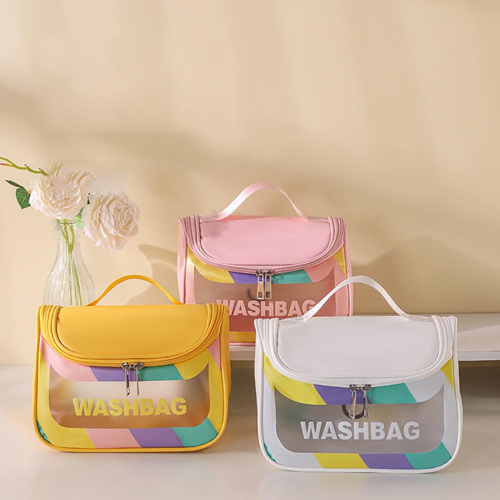 Women PVC Waterproof Cosmetic Bags Travel Storage Bag Toiletry Organizer Portable Transparent Makeup Bag Female Shower Wash Bag